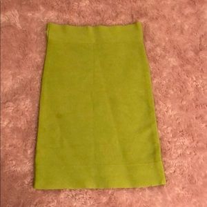 BCBG neon green bandage skirt